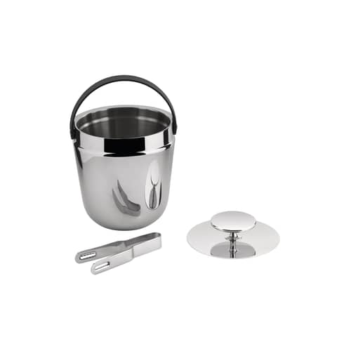 Seau à glace The tending box / Avec pince à glaçons - Alessi - Acier poli - Acier inoxydable, Résine thermoplastique