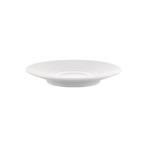 Set de 4 soucoupes / Pour tasse à espresso La Bella Tavola - Alessi - Soucoupe / Blanc uni - Porcelaine fine
