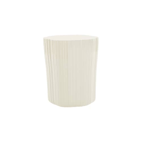 Tavolino d\'appoggio Corteza materiale plastico bianco / 36 x 38 x H 48 cm - Kartell - Avorio - Polietilene riciclato