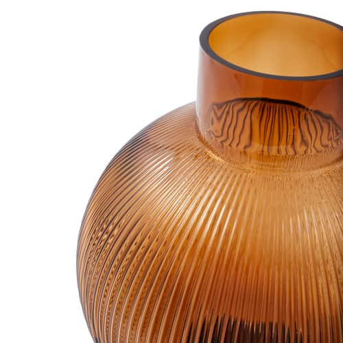 Vase Hot Air Balloon verre marron / H 30 cm - POLSPOTTEN - Ambre - Verre