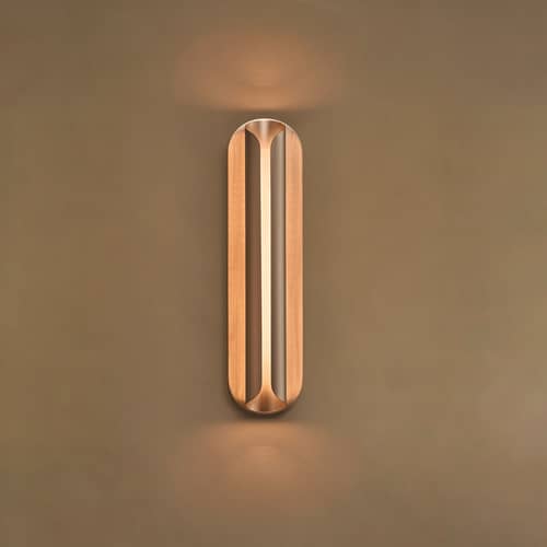 Wandleuchte Rosalie LED Large metall / H 60 x B 15 cm - DCW éditions - Nickel - Aluminium