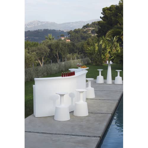 Bar lumineux Break Bar plastique blanc / L 175 cm - Slide - Blanc - Polyéthylène recyclable rotomoulé