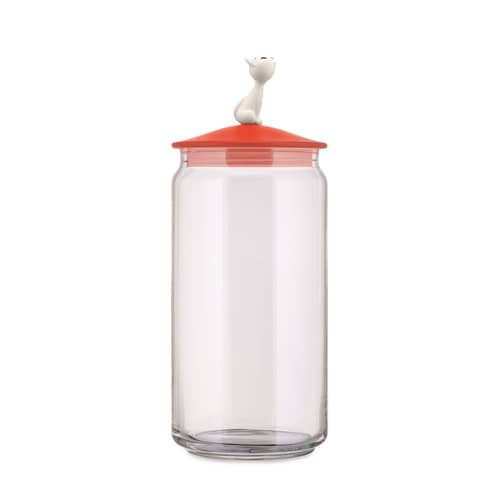 Bocal hermétique MiòJar verre orange / H 27 cm - 150 cl - Alessi - Orange - Résine thermoplastique, Verre