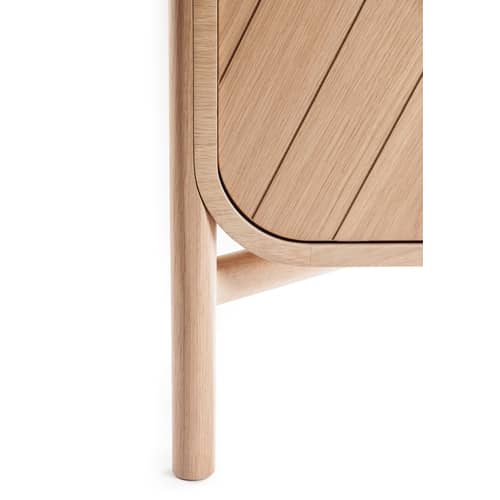 Buffet Marius bois naturel / L 155 x H 65 cm - Hartô - Chêne naturel - Chêne massif, MDF plaqué chêne