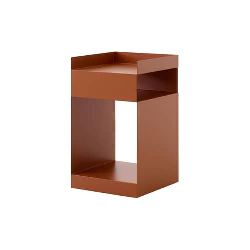 Caisson à roulettes Rotate SC73 métal orange marron / 35 x 35 x H 59 cm - &tradition - Terracotta - Acier