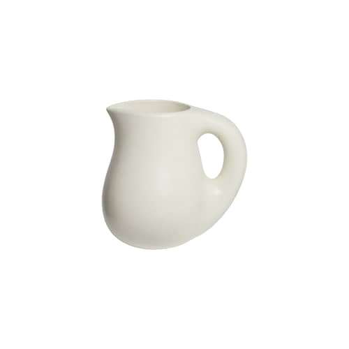 Carafe Dough céramique blanc / Ø 15 x H 19,8 cm - TOOGOOD - Crème - Grès émaillé