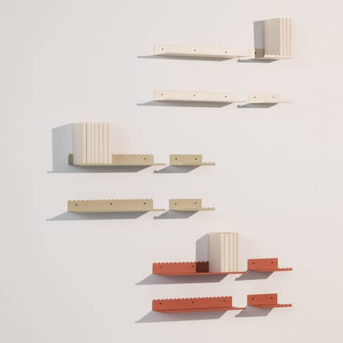 Etagère murale Vibes Large / L 50 cm - NOBODINOZ - Ivoire - Acier laqué