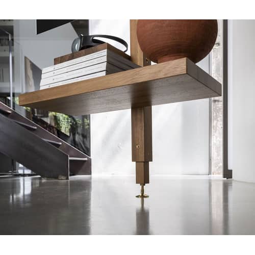 Etagère rotative Adélaide Wood / Pivotante - Pour plafond de 230 à 253 cm - Mogg - Plafond de 230 à 253 cm / Bois - Bois massif Iroko
