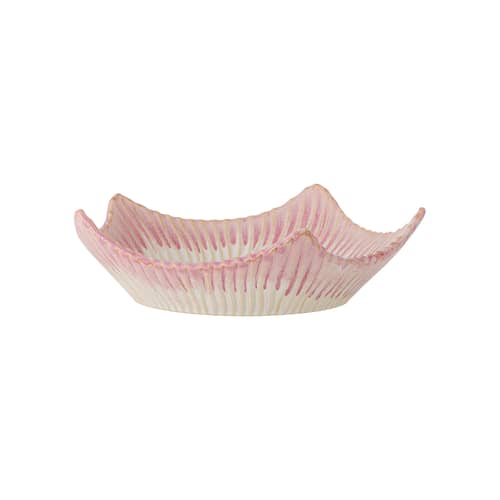 Plat de service Floral / Ø 28 x H 9 cm - Bloomingville - Rose - Grès émaillé