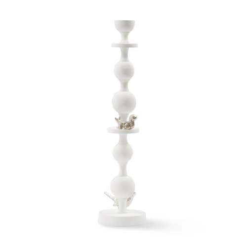 Kerzenleuchter Climbing Pole XL metall weiß / H 42 cm - POLSPOTTEN - Weiß - Aluminium