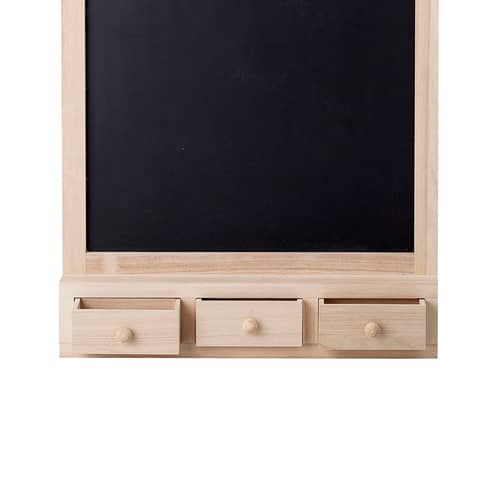 Kreidetafel Higma holz natur / B 50 x H 80 cm - Bloomingville - Holz, natur - Paulownia-Holz, Schiefer