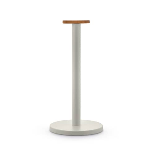 Küchenrolle-Halter Mattina metall grau / Stahl & Bambus - Alessi - Grau & Bambus - Bambus, rostfreier Stahl