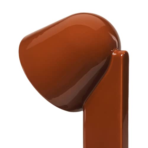 Lampada da tavolo Céramique Down ceramica rosso / Ronan Bouroullec - Fatto a mano - Flos - rosso ruggine - Ceramica