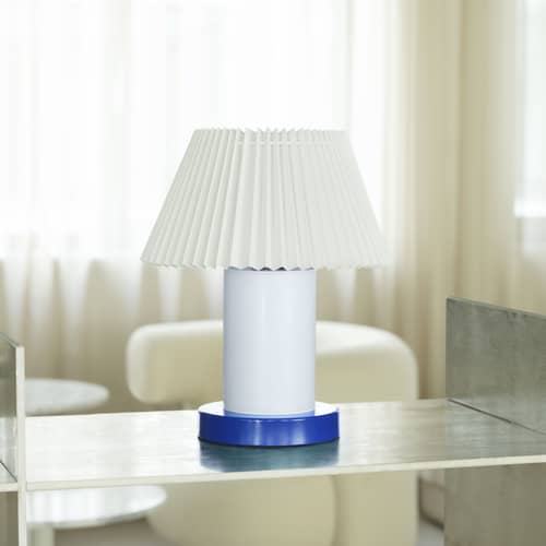 Lampe de table Cellu métal bleu  / Seconde vie - Normann Copenhagen - Bleu - Acier, Aluminium, PVC