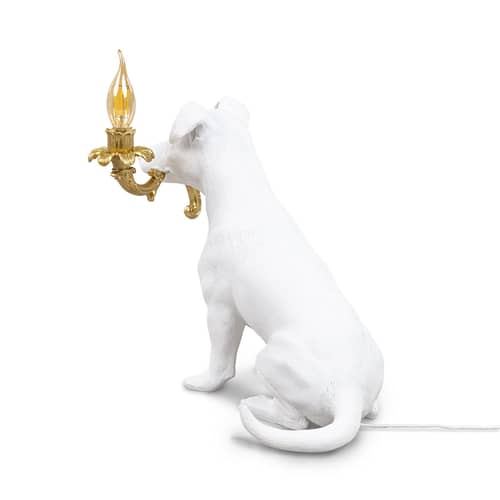 Lampe de table Rio Lamp plastique blanc or / Résine - Seletti - Blanc & or - Résine