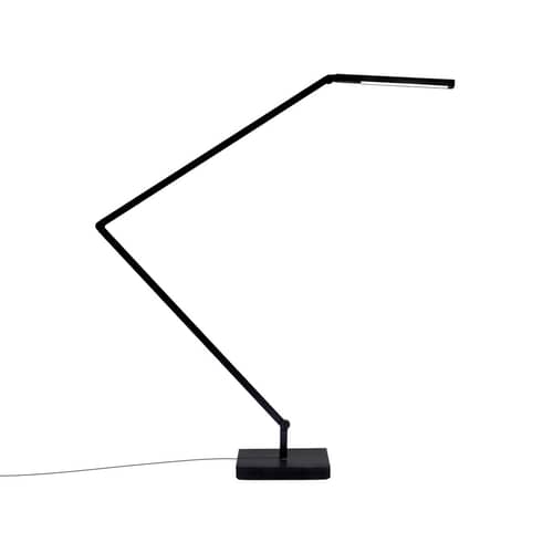 Lampe de table Untitled Linear LED métal noir / Orientable - Nemo - Tête plate / Noir - Aluminium, Technopolymère