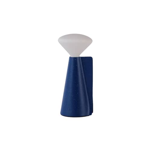 Lampe sans fil rechargeable Mantle métal bleu / Ø 8 x H 18 cm - TALA - Bleu Cobalt - Acier inoxydable