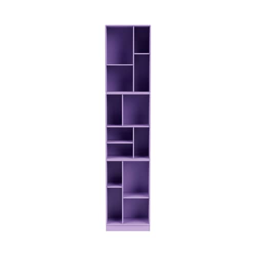 Libreria Loom legno viola / L 46,8 x P 30 x H 215,8 cm - MONTANA - Iris iridescente 164 - MDF laccato