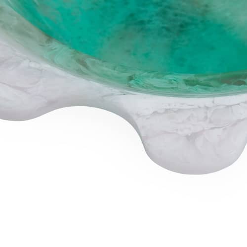 Coppa Mustique Ripple materiale plastico verde / Ø 37 x H 10,5 cm - Acrilico - Jonathan Adler - Verde celadon e bianco - Acrilico