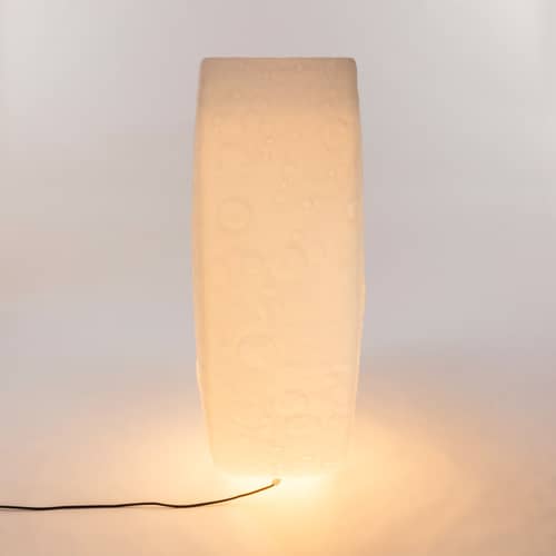 Outdoor-Stehleuchte My Moon plastikmaterial weiß / Leuchtender Schaukelstuhl - L 152 cm / Innen- und Außenbereich - Seletti - Weiß - Polyäthylen