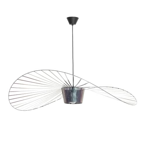 Vertigo Pendant plastic material black Medium / Ø 140 cm - Constance Guisset, 2010 - Petite Friture - Scarab beetle (iridescent black) - Fibreglass, Polyurethane