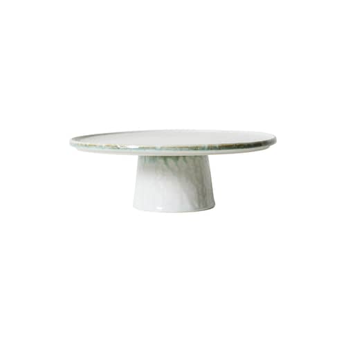 Plat à gâteau 70s ceramics céramique blanc / Ø 26 x H 9,5 cm - HK LIVING - Smudge - Grès émaillé