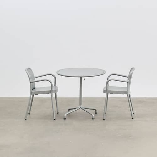 Poltrona impilabile Deville metallo grigio - Hay - Grigio argento - 