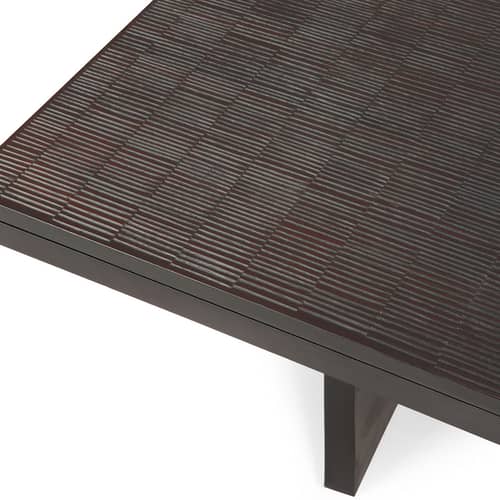 Table basse Grooves bois noir / 135 x 65 cm x H 34 cm - Ethnicraft - 135 x 65 cm - Teck massif