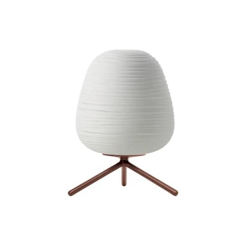 Rituals 3 Table lamp glass white / Ø 20 x H 27 cm - Foscarini - White / On/Off switch - Mouth blown glass