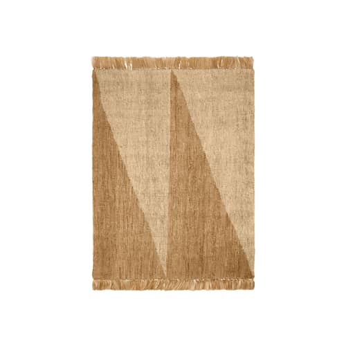 Tappeto Studie fibre beige / 140 x 200 cm - Iuta intrecciata a mano - Ferm Living - 140 x 200 cm / Naturale - Iuta