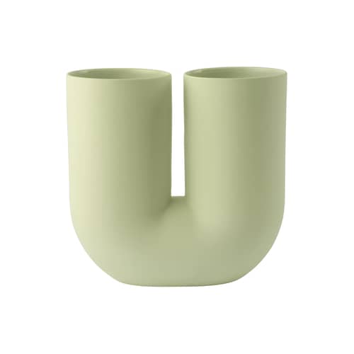 Kink Vase ceramic green / Earnest Studio, 2018 - H 26,3 cm - Muuto - Light green - Ceramic