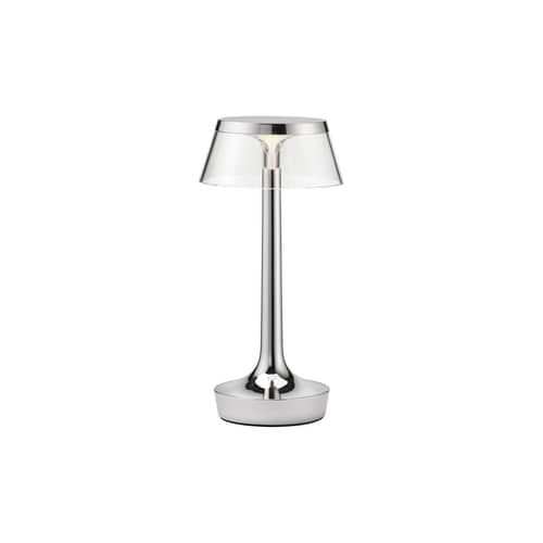 Bon Jour Unplugged Wireless rechargeable lamp plastic material silver / LED - Sensitive Dimmer - Flos - Chromed - ABS, PMMA