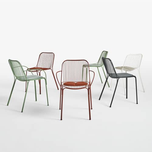 Accessoire  tissu rouge / Coussin assise pour fauteuil HiRay - Recyclé - Kartell - Rouge brique - Polyuréthane, Tissu recyclé