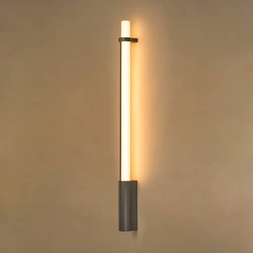 Applique d\'extérieur In Fine LED verre / L 105 cm - DCW éditions - Gris foncé - Aluminium, Verre