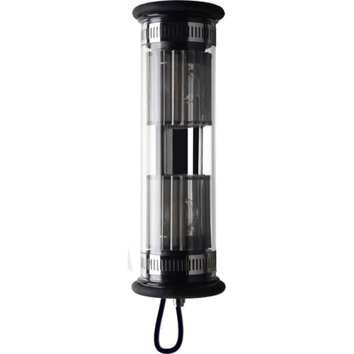 Applique d\'extérieur In The Tube 100-350 verre métal / L 37 cm - DCW éditions - Argent - Acier inoxydable, Verre borosilicaté