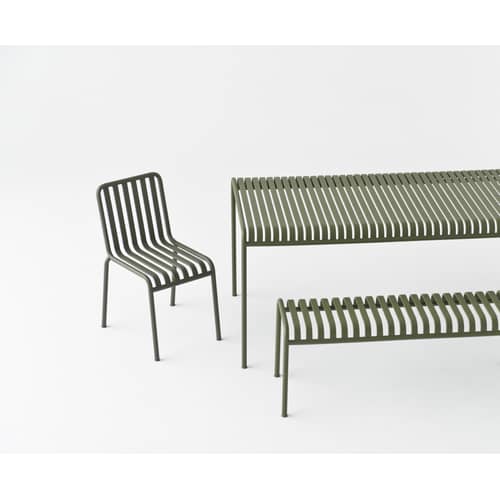 Banc Palissade métal gris noir / L 120 cm - Bouroullec, 2016 - Hay - Anthracite - Acier laqué époxy