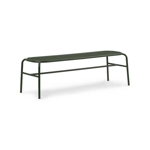 Banc Vig métal vert / L 150 cm - Normann Copenhagen - Vert - Acier thermolaqué