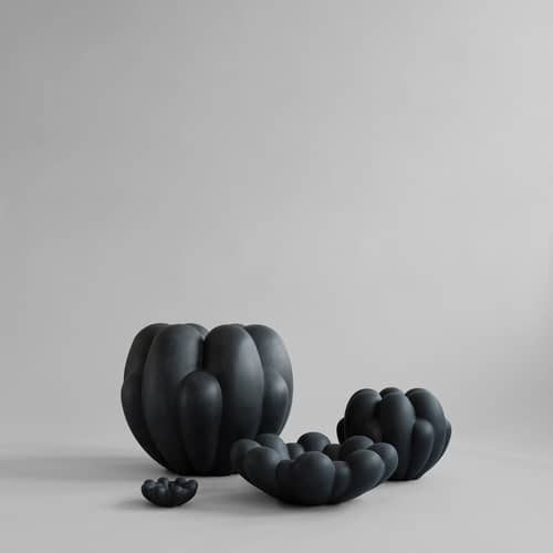Bloom Mini Bowl ceramic black / Ø 15.5 x H 6 cm - 101 COPENHAGEN - Black & White - Ceramic, Fibre-reinforced concrete