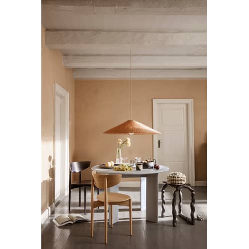 Chaise Herman bois noir - Ferm Living - Noir - Frêne massif peint, Placage de frêne peint