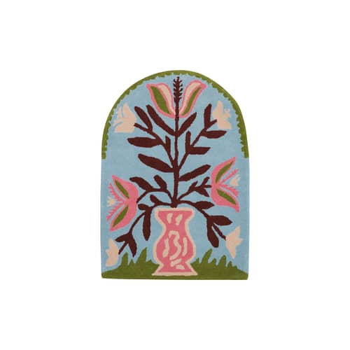 Décoration murale Garden Views / 77 x 55 cm - Edition limitée by Blumenhaus - COLORTHERAPIS - Multicolore - Laine vierge de Nouvelle-Zélande