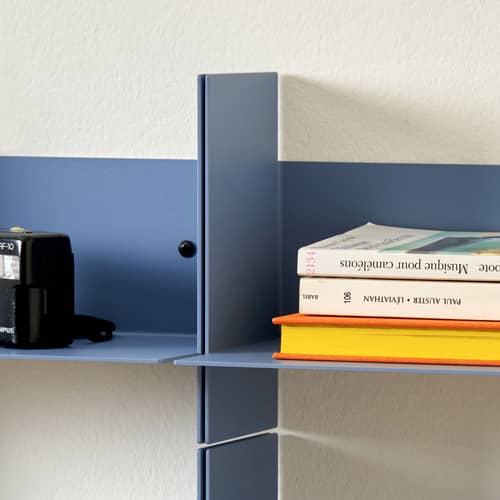 Étagère Pli métal bleu / L 20 x P 15 cm - TIPTOE - Bleu Roche - Acier thermolaqué