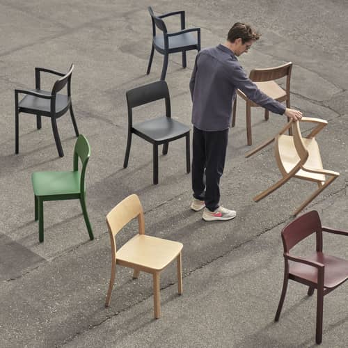 Fauteuil Pastis - Hay - Noir - Frêne laqué