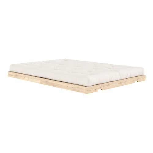 Divano convertibile Flip legno bianco / L 145 cm - 3 posizioni - KARUP DESIGN - Naturale 701 / Pino - Espanso, Fibre riciclate miste, Pino massello certificato FSC, Tessuto