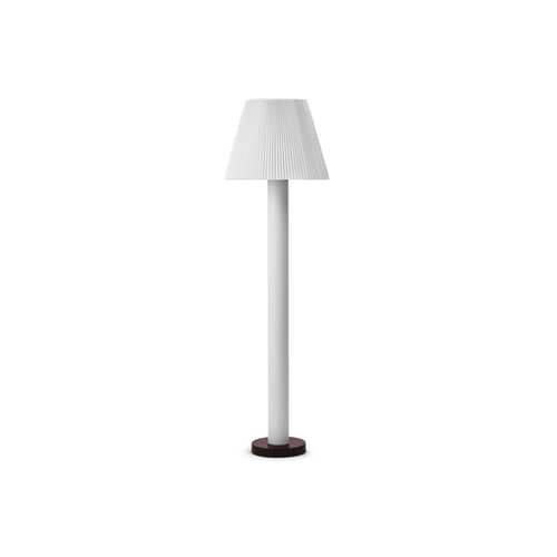 Lampadaire Cellu - Normann Copenhagen - Pied blanc / Socle bordeaux - Acier, Aluminium, PVC