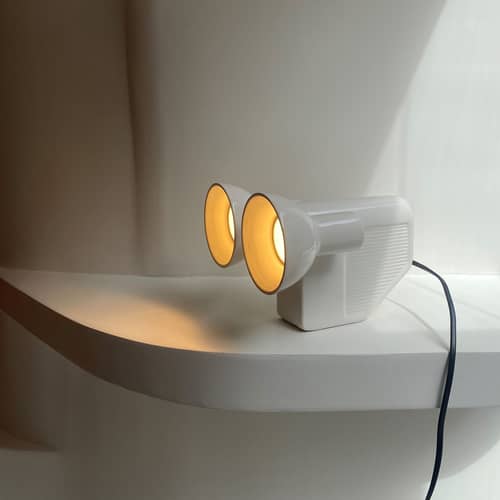 Lampe de table Olo - Moustache - Blanc - Céramique émaillée