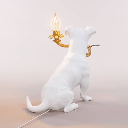 Lampe de table Rio Lamp plastique blanc or / Résine - Seletti - Blanc & or - Résine