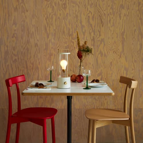Lampe sans fil rechargeable The Muse 2.0 métal blanc / IP44 - TALA - Blanc Candlenut - Aluminium, Verre borosilicaté