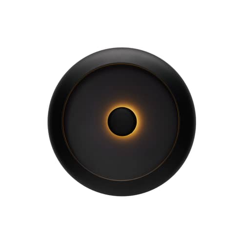 Outdoor-Wandleuchte Oloha Medium metall schwarz / Lampe ohne Kabel - Ø 30 cm - Fatboy - Schwarz - ABS, Silikon, Thermolackiertes Aluminium