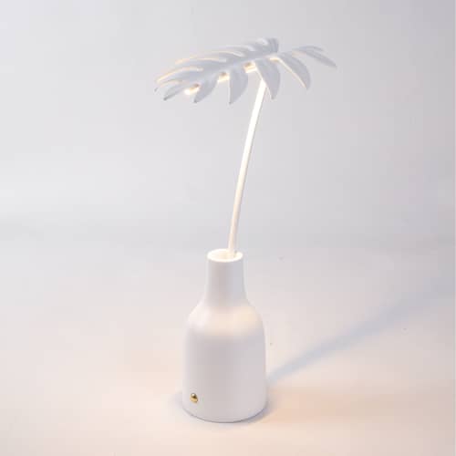 Schnurlosleuchte Leaf Lamp - Stellou plastikmaterial weiß / LED - Seletti - Stellou / Weiß - Harz