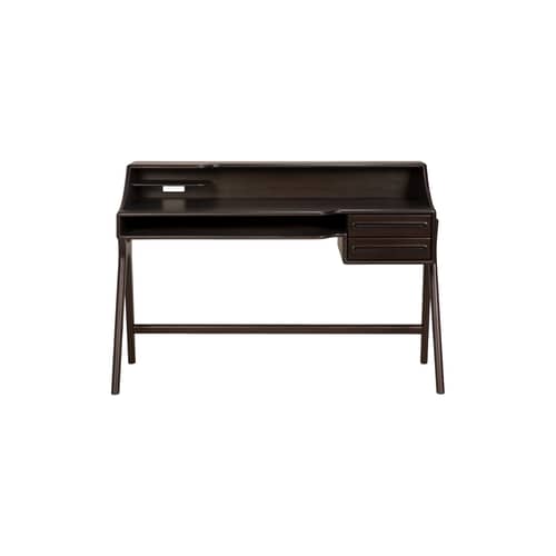 Schreibtisch Flow holz braun / 140 x 55 cm - Ethnicraft - Mahagoni Rosabraunes Mahagoni - Massives Mahagoni